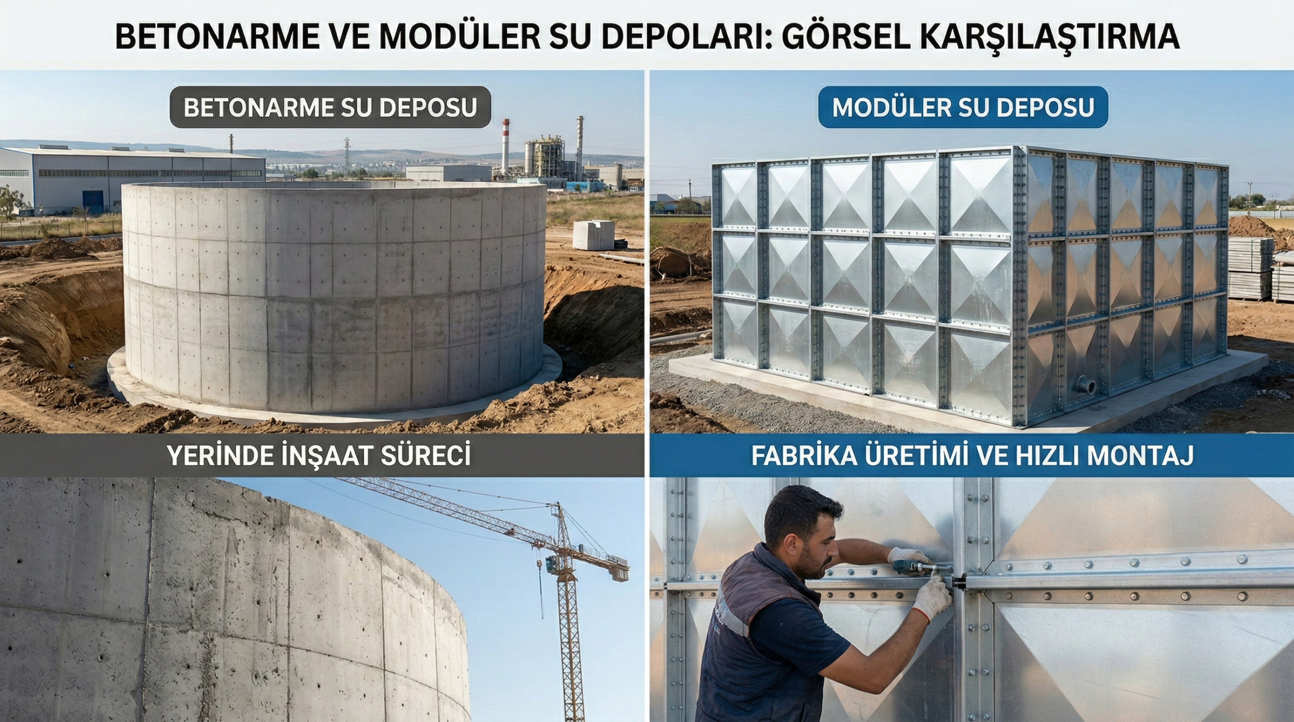 Betonarme vs. Modüler Su Deposu: 2026 Uzun Vadeli Maliyet Karşılaştırması