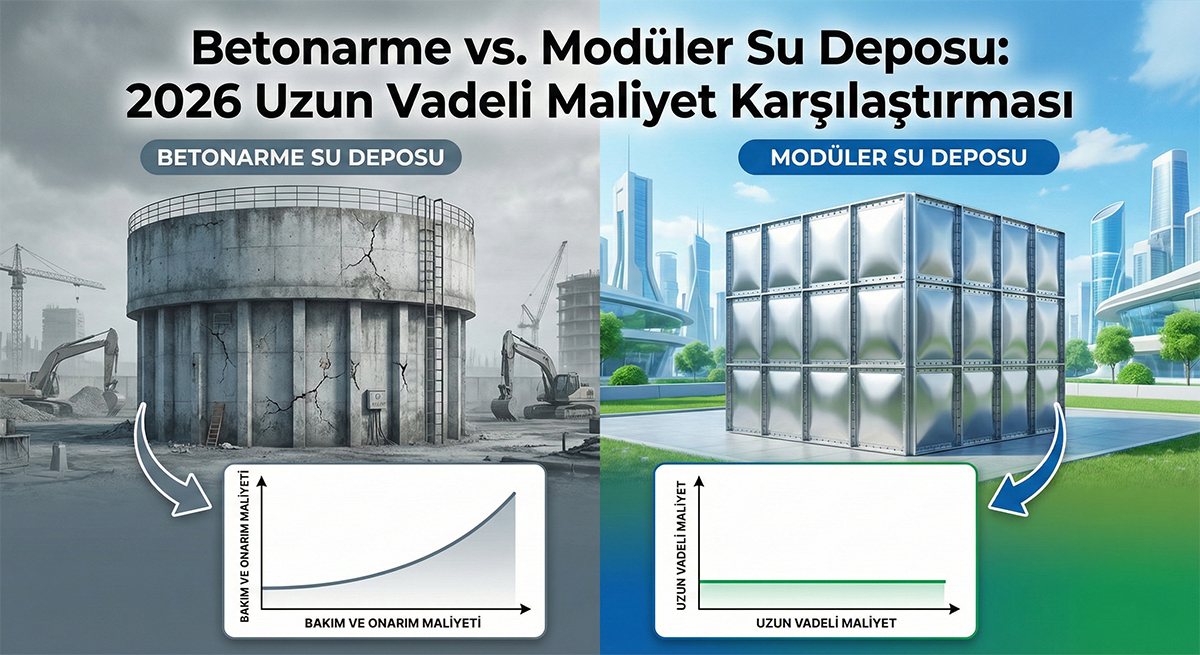 Betonarme vs. Modüler Su Deposu: 2026 Uzun Vadeli Maliyet Karşılaştırması